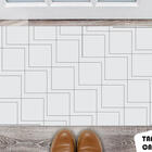 Tapete Capacho Personalizado Quadrados Cruzados Na Horizontal