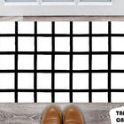 Tapete Capacho Personalizado Quadriculado Preto E Branco Traç