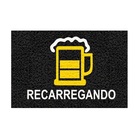 Tapete Capacho Personalizado Recarregando 60x40cm Preto