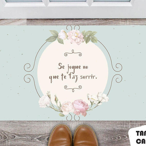 Tapete Capacho Personalizado Se Jogue No Que Te Faz Sorrir Fl