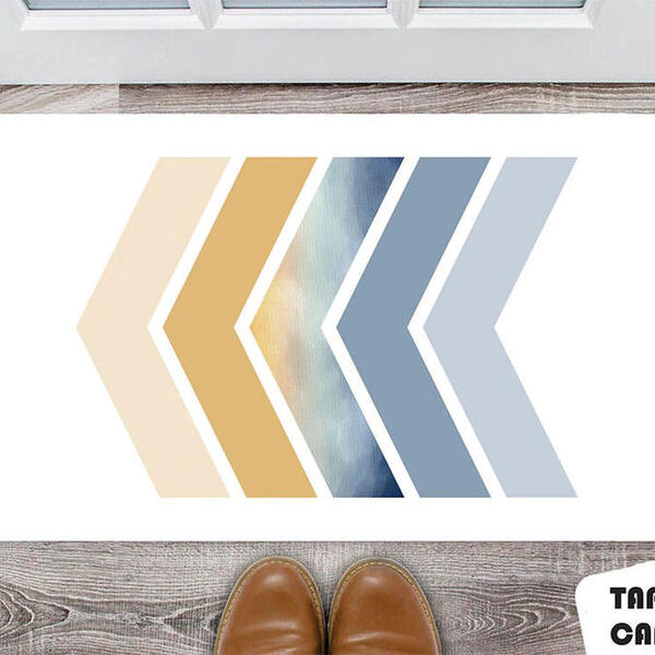 Tapete Capacho Personalizado Setas Coloridas