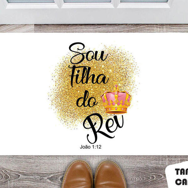 Tapete Capacho Personalizado Sou Filha Do Rei