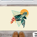 Tapete Capacho Personalizado Tartaruga Geométrica