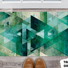 Tapete Capacho Personalizado Texturizados Em Verde Agua