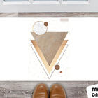 Tapete Capacho Personalizado Triângulo Invertido Metalizado