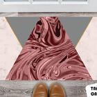 Tapete Capacho Personalizado Triângulo Vinho Seda