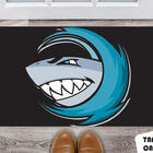 Tapete Capacho Personalizado Tubarão Azul