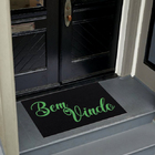 Tapete Capacho Preto Bem Vindo Verde - Antiderrapante