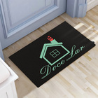 Tapete Capacho Preto Casa Doce Lar Jade - Antiderrapante