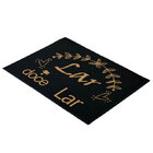 Tapete Capacho Preto Lar Doce Lar Laranja - Antiderrapante