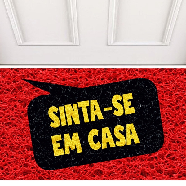 Tapete Capacho Sintase Em Casa 0,60 X 0,40
