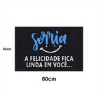 Tapete Capacho Sorria Felicidade Fica Linda 60x40 Casa Apto