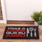 Tapete Capacho Vinil Kapazi 40x75cm - Traz A Carne Que Eu Asso