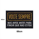 Tapete Capacho Volte Sempre 60x40 Decorativo Entrada Casa