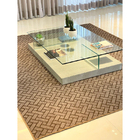 Tapete Carpete Sala Quarto 1,50x2,00 Paquet Tacos Marrom