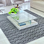 Tapete Carpete Sala Quarto Escritório 2,00x2,50 Zig Zag Cinza