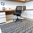 Tapete Carpete Sala Quarto Escritório 2,00x2,50 Zig Zag Cinza