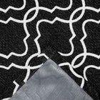 Tapete Casablanca 1,35 M X 2,50 M Antiderrapante - Preto