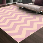 Tapete Chevrom Antiderrapante Sua Casa Moderna 140x200cm Rosê