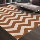 Tapete Chevrom Caramelo Casa Dona Antiderrapante 100 X 140 Cm