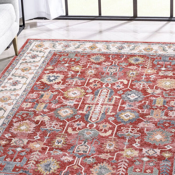 Tapete Cinza E Vermelho Geométrico Coliseo 04 300x400 7908006