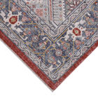 Tapete Cinza E Vermelho Geométrico Coliseo 05 100x150 7908006