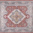 Tapete Cinza E Vermelho Geométrico Coliseo 05 140x200 7908006