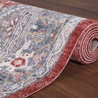 Tapete Cinza E Vermelho Geométrico Coliseo 05 140x200 7908006