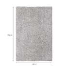 Tapete Clemant Retangular Shaggy (200x300 Cm) Prata