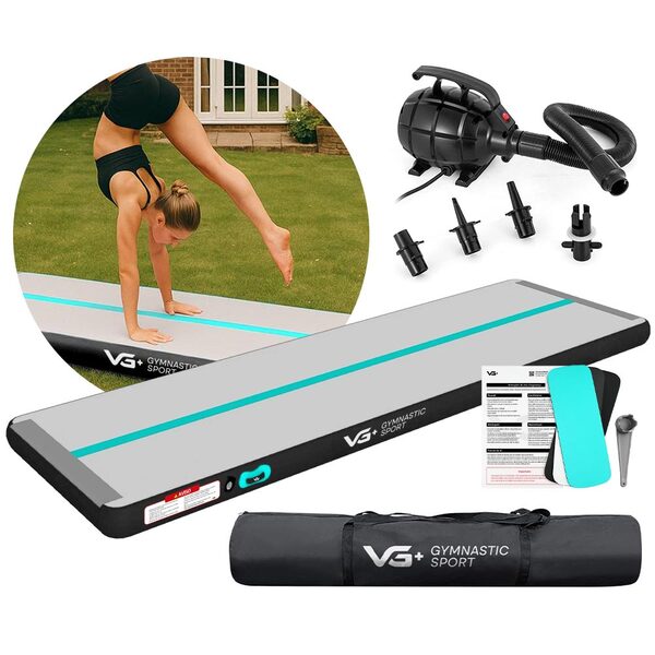 Tapete Colchão Ginástica Inflável 4 Metros Com Bomba Elétrica