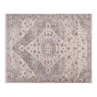 Tapete Retangular Coliseo Algodão Bege e Cinza Áreas Internas 3x4m Edantex