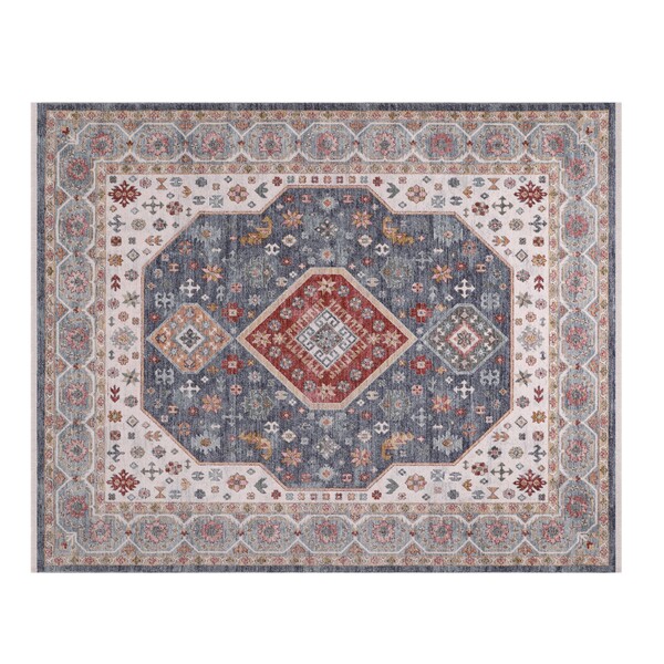 Tapete Retangular Coliseo Algodão Cinza Áreas Internas 1,4x2m Edantex