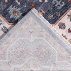 Tapete Retangular Coliseo Algodão Cinza Áreas Internas 1,4x2m Edantex