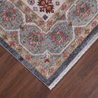 Tapete Retangular Coliseo Algodão Cinza Áreas Internas 1x1,5m Edantex