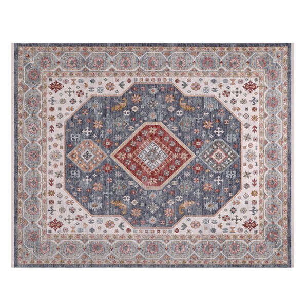 Tapete Retangular Coliseo Algodão Cinza Áreas Internas 2,5x3,1m Edantex