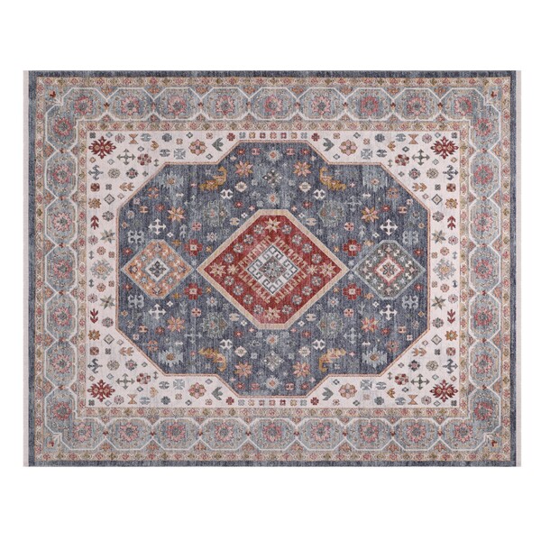 Tapete Retangular Coliseo Algodão Cinza Áreas Internas 3x4m Edantex