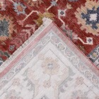 Tapete Retangular Coliseo Algodão Vermelho e Cinza Áreas Internas 1,4x2m Edantex