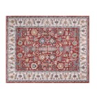 Tapete Retangular Coliseo Algodão Vermelho e Cinza Áreas Internas 1,4x2m Edantex