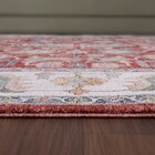 Tapete Retangular Coliseo Algodão Vermelho e Cinza Áreas Internas 1x1,5m Edantex