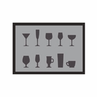 Tapete Cozinha 50x70cm Black Taças Kacyumara