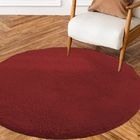 Tapete Cozinha Redondo Grande  2,00 X 2,00 Vermelho Casen