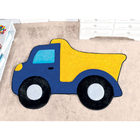 Tapete Criança Pelúcia Caminhão Menino 1,32m X 86cm Antiderra