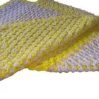 Tapete Crochê Dupla Face Artesanal Amarelo E Branco
