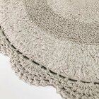 Tapete Crochê Dupla Face Oval Para Banheiro 50x80cm - Kacyuma