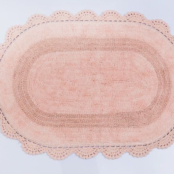 Tapete Croche Oval 60 X 90 Coral Kacyumara