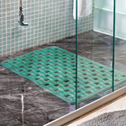 Tapete de Banheiro 1 peça Retangular Plástico Verde Stamplas