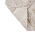 Tapete de Banheiro Algodão Retangular Bege 1 Peça 50x90cm Gatsby Sensea