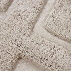 Tapete de Banheiro Algodão Retangular Bege 1 Peça 50x90cm Gatsby Sensea