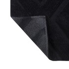 Tapete de Banheiro Algodão Retangular Preto 1 Peça 50x90cm Gatsby Sensea