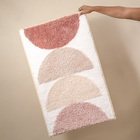 Tapete de Banheiro Antiderrapante de Microfibra  Retangular Multicolorido 50x80cm Arcos Oikos